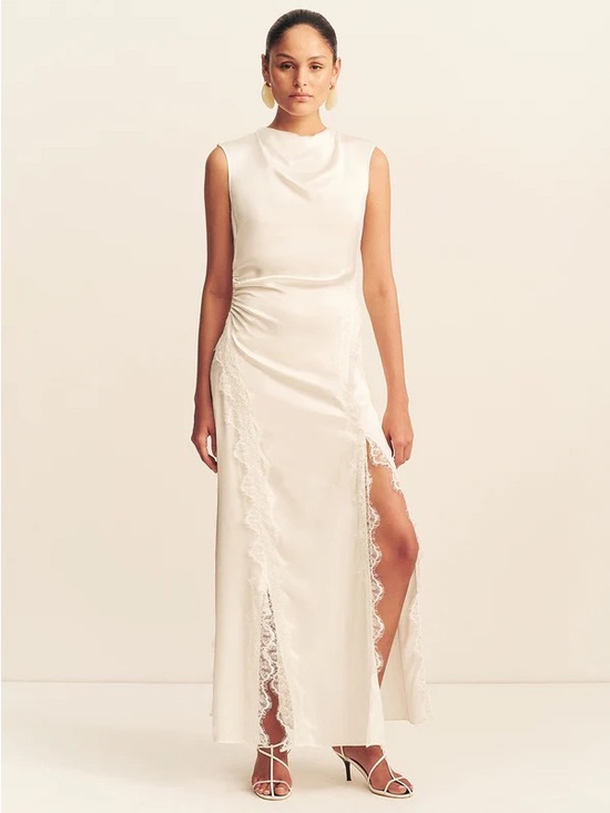 Shona Joy Dresses & Skirts - NWT Shona Joy at Anthropologie Ivory Allegra Lace Panelled Maxi Dress. Size 8